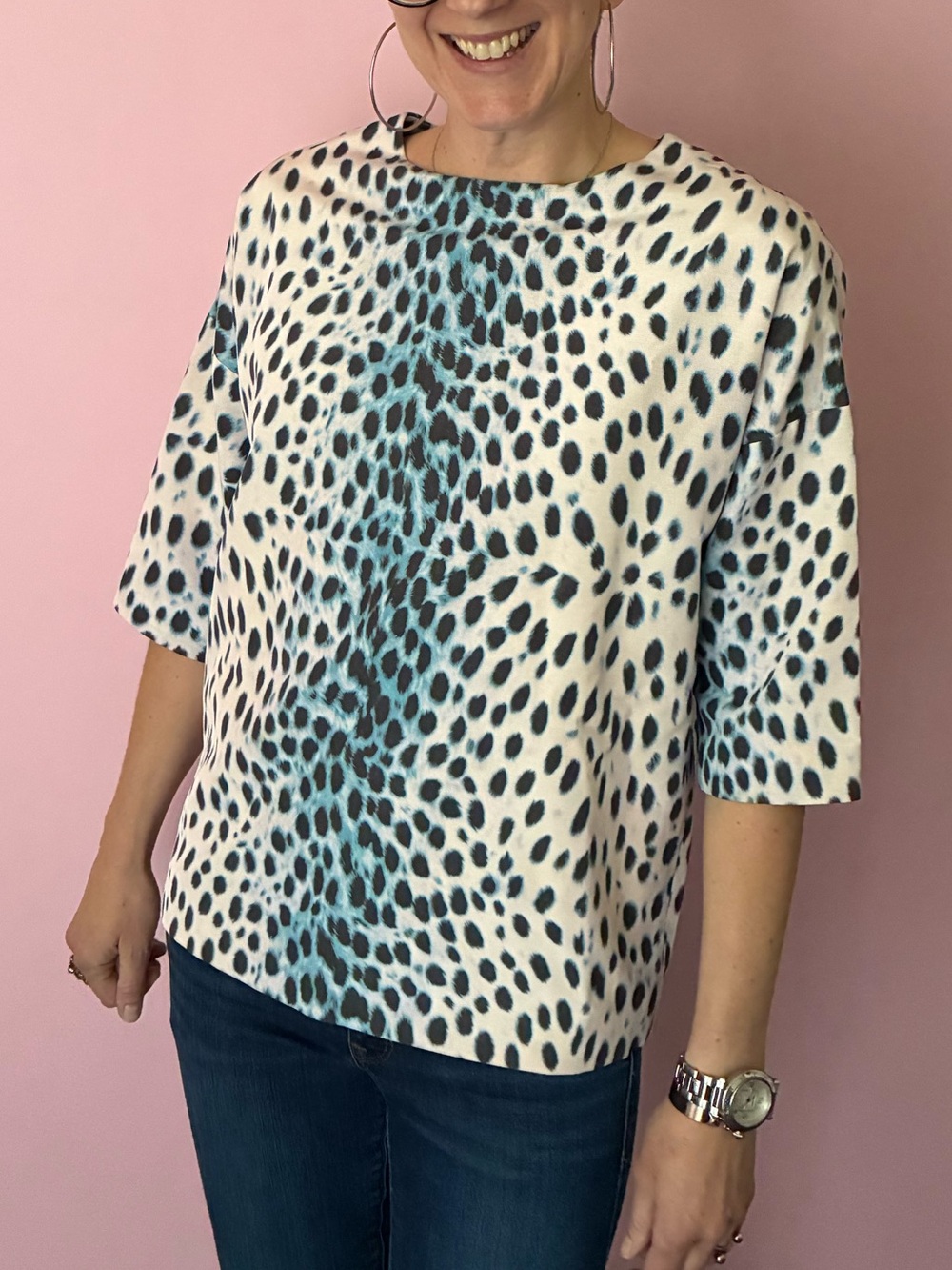 Christian Dior Leopard Print Short Sleeve Top! US 4 / FR 36! - Picture 4 of 4
